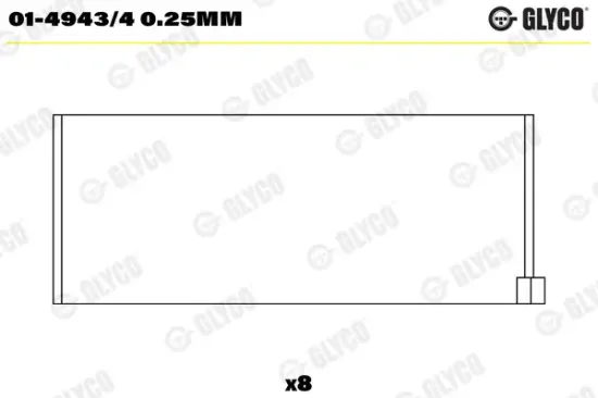 Pleuellager GLYCO 01-4943/4 0.25MM Bild Pleuellager GLYCO 01-4943/4 0.25MM