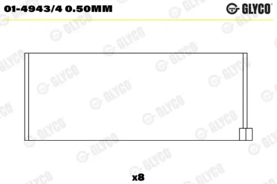 Pleuellager GLYCO 01-4943/4 0.50MM Bild Pleuellager GLYCO 01-4943/4 0.50MM