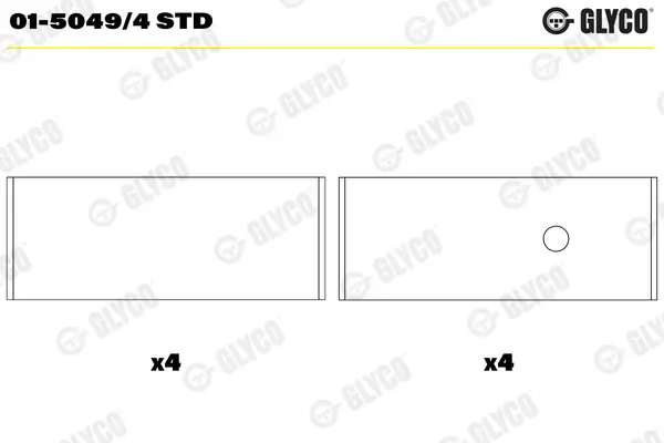 Pleuellager GLYCO 01-5049/4 STD