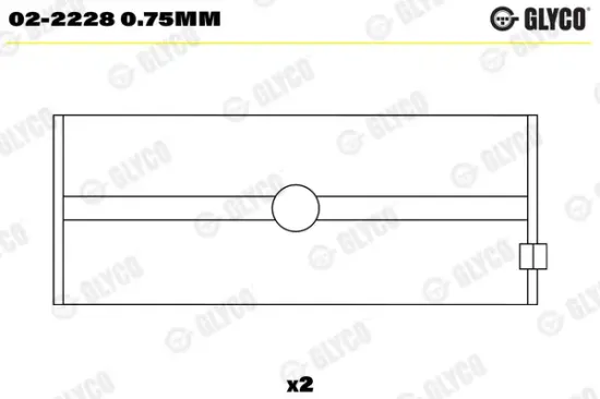 Kurbelwellenlager GLYCO 02-2228 0.75mm Bild Kurbelwellenlager GLYCO 02-2228 0.75mm