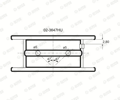 Distanzscheibe, Kurbelwelle GLYCO A180/2 .005 Bild Distanzscheibe, Kurbelwelle GLYCO A180/2 .005