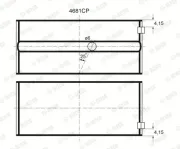 Pleuellager GLYCO 71-4164/4 STD