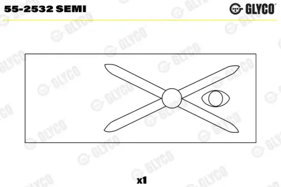 Lagerbuchse, Pleuel GLYCO 55-2532 SEMI Bild Lagerbuchse, Pleuel GLYCO 55-2532 SEMI