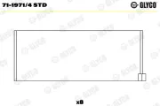 Pleuellager GLYCO 71-1971/4 STD