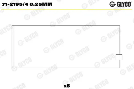 Pleuellager GLYCO 71-2195/4 0.25mm Bild Pleuellager GLYCO 71-2195/4 0.25mm