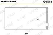 Pleuellager GLYCO 71-3174/4 STD