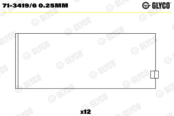 Pleuellager GLYCO 71-3419/6 0.25mm