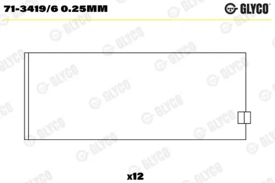 Pleuellager GLYCO 71-3419/6 0.25mm Bild Pleuellager GLYCO 71-3419/6 0.25mm