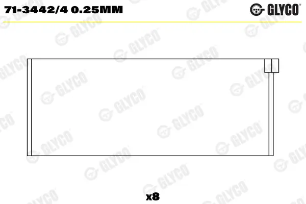 Pleuellager GLYCO 71-3442/4 0.25mm