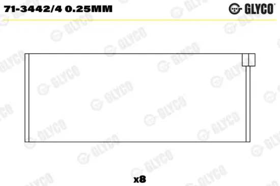 Pleuellager GLYCO 71-3442/4 0.25mm Bild Pleuellager GLYCO 71-3442/4 0.25mm