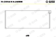 Pleuellager GLYCO 71-3442/5 0.25mm