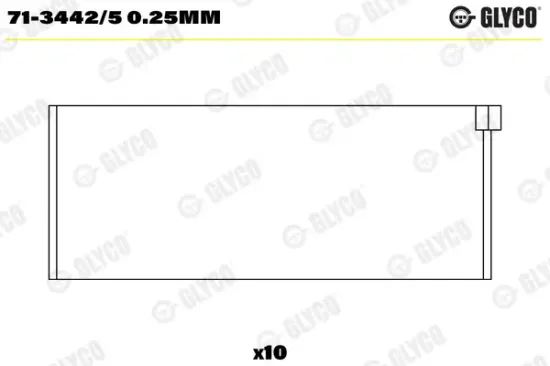 Pleuellager GLYCO 71-3442/5 0.25mm Bild Pleuellager GLYCO 71-3442/5 0.25mm