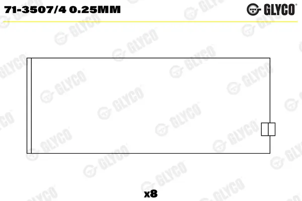 Pleuellager GLYCO 71-3507/4 0.25mm