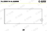 Pleuellager GLYCO 71-3507/4 0.25mm