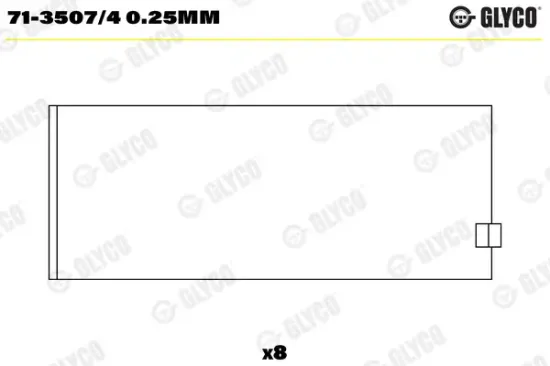 Pleuellager GLYCO 71-3507/4 0.25mm Bild Pleuellager GLYCO 71-3507/4 0.25mm