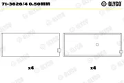 Pleuellager GLYCO 71-3626/4 0.50mm