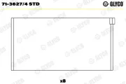 Pleuellager GLYCO 71-3627/4 STD