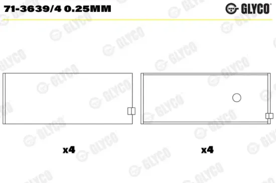 Pleuellager GLYCO 71-3639/4 0.25mm Bild Pleuellager GLYCO 71-3639/4 0.25mm