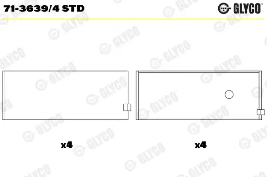 Pleuellager GLYCO 71-3639/4 STD Bild Pleuellager GLYCO 71-3639/4 STD