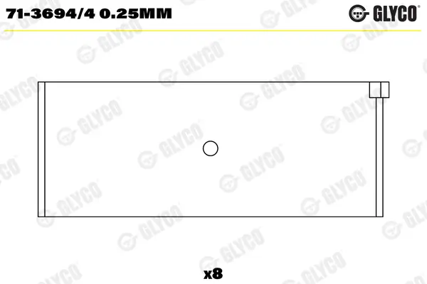 Pleuellager GLYCO 71-3694/4 0.25mm