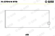 Pleuellager GLYCO 71-3704/6 STD