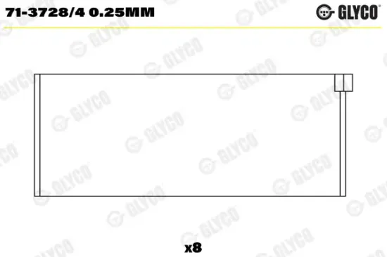 Pleuellager GLYCO 71-3728/4 0.25mm Bild Pleuellager GLYCO 71-3728/4 0.25mm