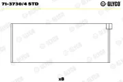 Pleuellager GLYCO 71-3730/4 STD