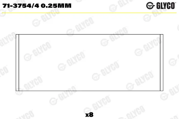 Pleuellager GLYCO 71-3754/4 0.25mm