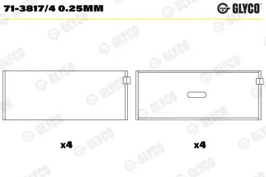 Pleuellager GLYCO 71-3817/4 0.25mm Bild Pleuellager GLYCO 71-3817/4 0.25mm