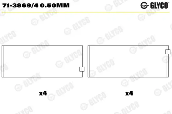 Pleuellager GLYCO 71-3869/4 0.50MM Bild Pleuellager GLYCO 71-3869/4 0.50MM