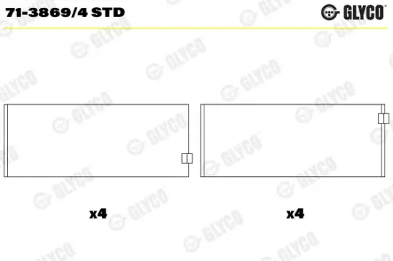 Pleuellager GLYCO 71-3869/4 STD Bild Pleuellager GLYCO 71-3869/4 STD