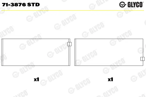 Pleuellager GLYCO 71-3876 STD