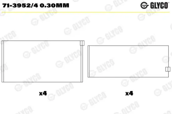 Pleuellager GLYCO 71-3952/4 0.30mm Bild Pleuellager GLYCO 71-3952/4 0.30mm