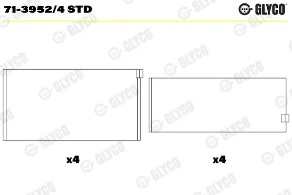 Pleuellager GLYCO 71-3952/4 STD