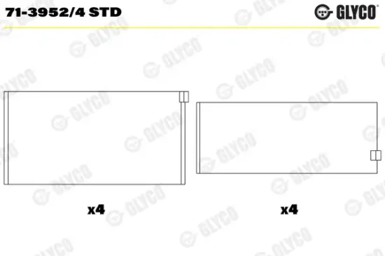 Pleuellager GLYCO 71-3952/4 STD Bild Pleuellager GLYCO 71-3952/4 STD