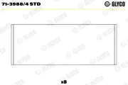 Pleuellager GLYCO 71-3988/4 STD