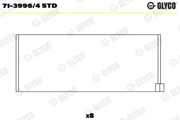 Pleuellager GLYCO 71-3996/4 STD