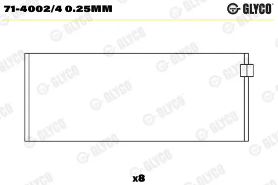 Pleuellager GLYCO 71-4002/4 0.25mm Bild Pleuellager GLYCO 71-4002/4 0.25mm