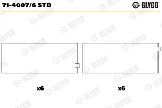 Pleuellager GLYCO 71-4007/6 STD Bild Pleuellager GLYCO 71-4007/6 STD