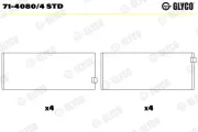 Pleuellager GLYCO 71-4080/4 STD