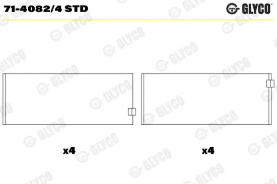 Pleuellager GLYCO 71-4082/4 STD Bild Pleuellager GLYCO 71-4082/4 STD