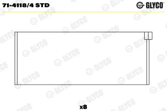 Pleuellager GLYCO 71-4118/4 STD Bild Pleuellager GLYCO 71-4118/4 STD