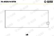 Pleuellager GLYCO 71-4121/4 STD