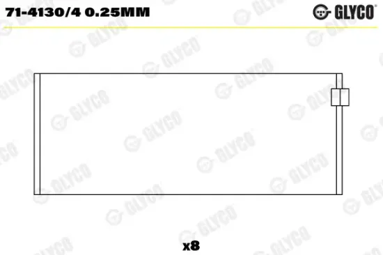 Pleuellager GLYCO 71-4130/4 0.25mm Bild Pleuellager GLYCO 71-4130/4 0.25mm