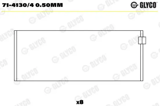 Pleuellager GLYCO 71-4130/4 0.50mm Bild Pleuellager GLYCO 71-4130/4 0.50mm