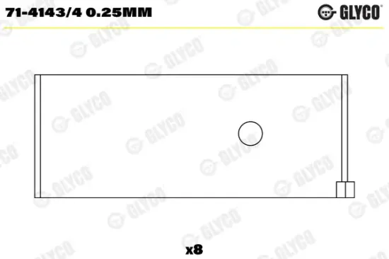 Pleuellager GLYCO 71-4143/4 0.25mm Bild Pleuellager GLYCO 71-4143/4 0.25mm