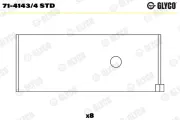 Pleuellager GLYCO 71-4143/4 STD