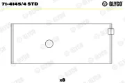 Pleuellager GLYCO 71-4145/4 STD