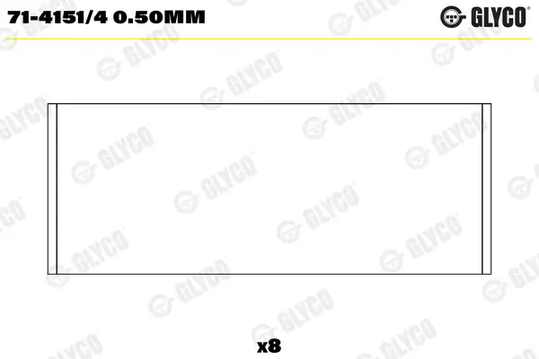 Pleuellager GLYCO 71-4151/4 0.50mm