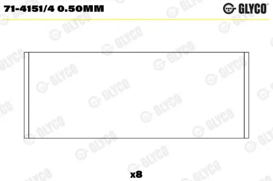 Pleuellager GLYCO 71-4151/4 0.50mm Bild Pleuellager GLYCO 71-4151/4 0.50mm